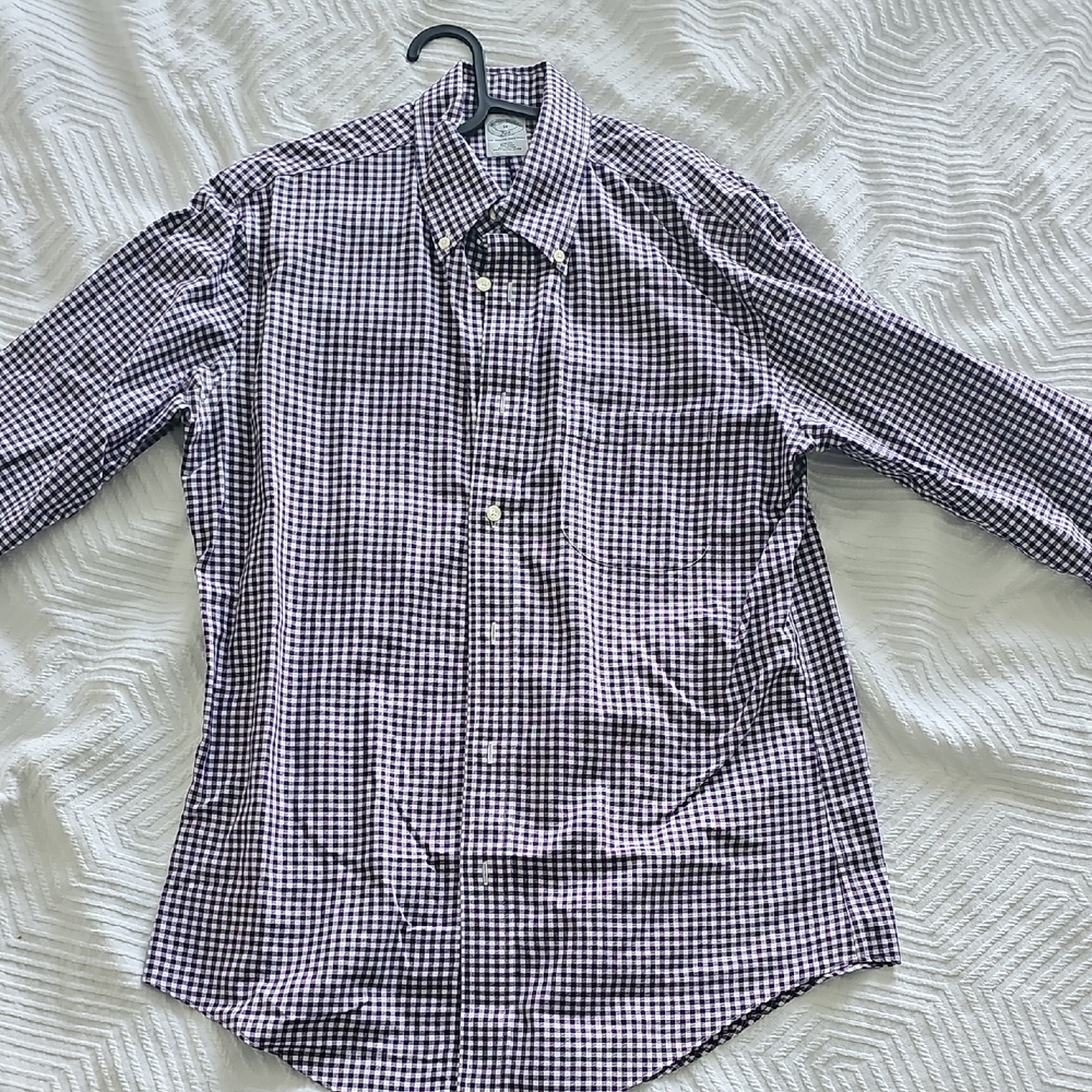 Brooks Brothers Black and White Gingham Shirt